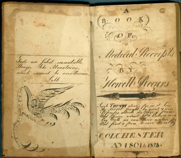 A book of medical receipts by howell graves, colchester 1 8 3 0-4 9.